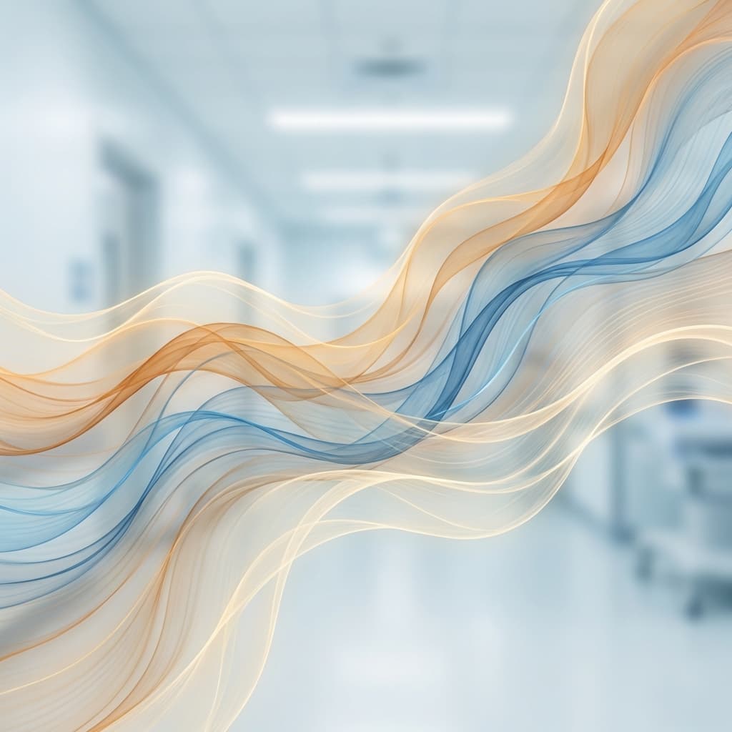 Benzodiazepine detoxification safety - amber and blue gradients representing gradual tapering and medical supervision