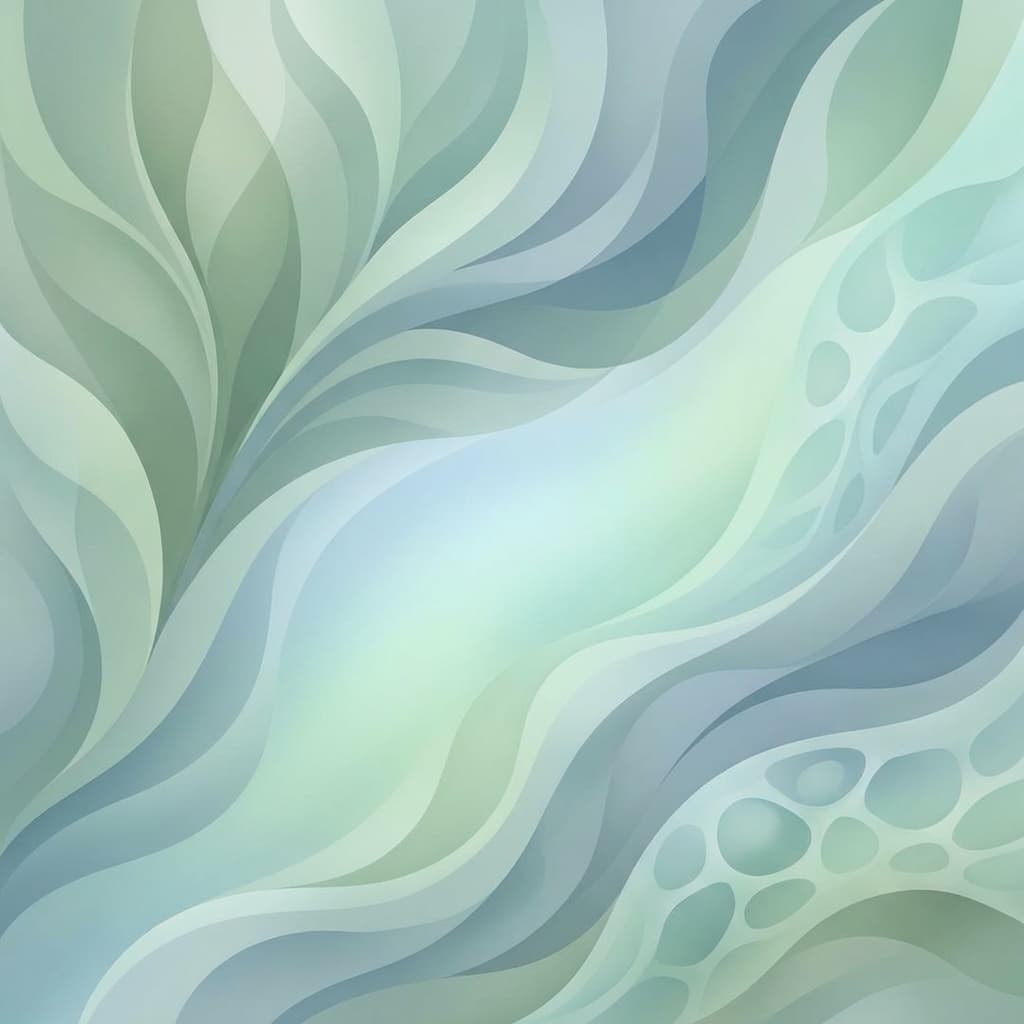 Cannabis detoxification natural recovery - organic green and blue patterns representing gradual healing and wellness support