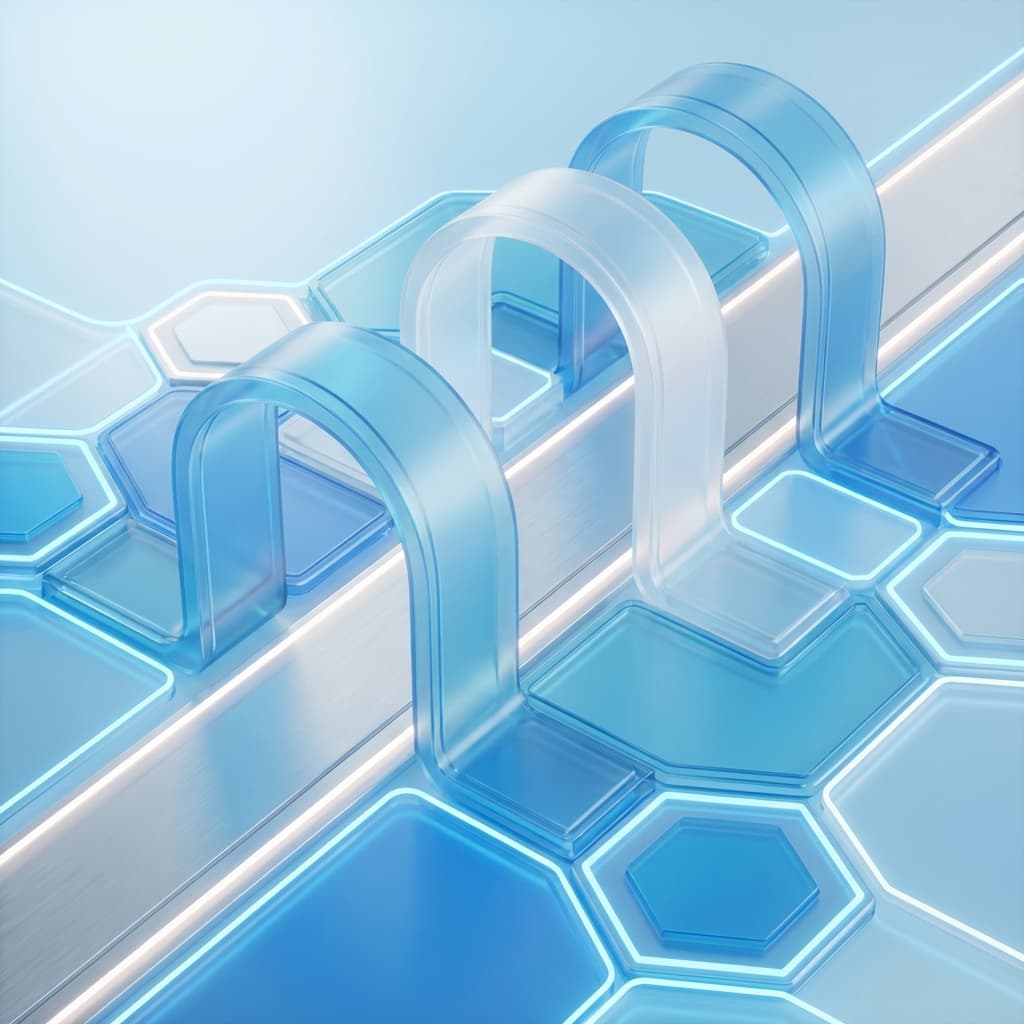 Prescription drug detoxification medical supervision - clean geometric patterns representing structured professional care and safety